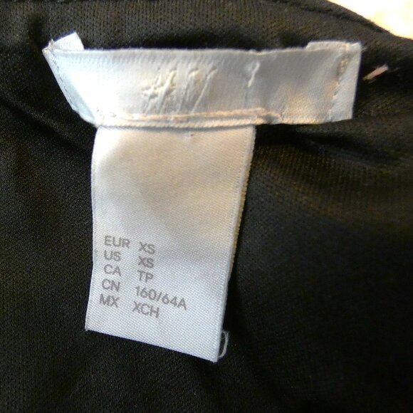 Mini Pencil Skirt Black Green Size XS Sequins Flower H&M Party Unique Vintage - Picture 9 of 9